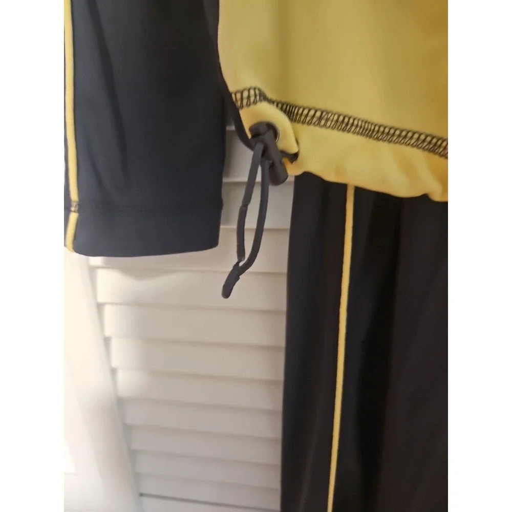 Oleg Cassini Sport Women's Full Zip S Jacket & Matching‎ Pants Gray & Yellow Sm